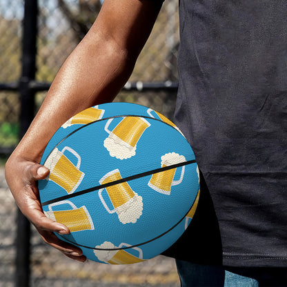 Mug Of Beer Pattern Print Basketball
