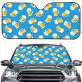Mug Of Beer Pattern Print Car Windshield Sun Shade