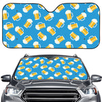 Mug Of Beer Pattern Print Car Windshield Sun Shade