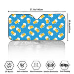 Mug Of Beer Pattern Print Car Windshield Sun Shade