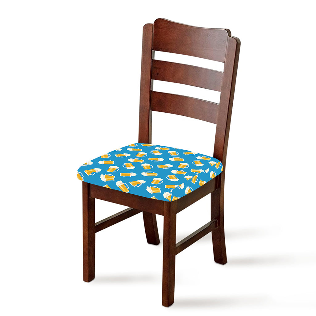 Mug Of Beer Pattern Print Chair Cushion Cover