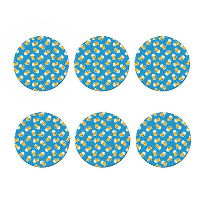 Mug Of Beer Pattern Print Coaster Set