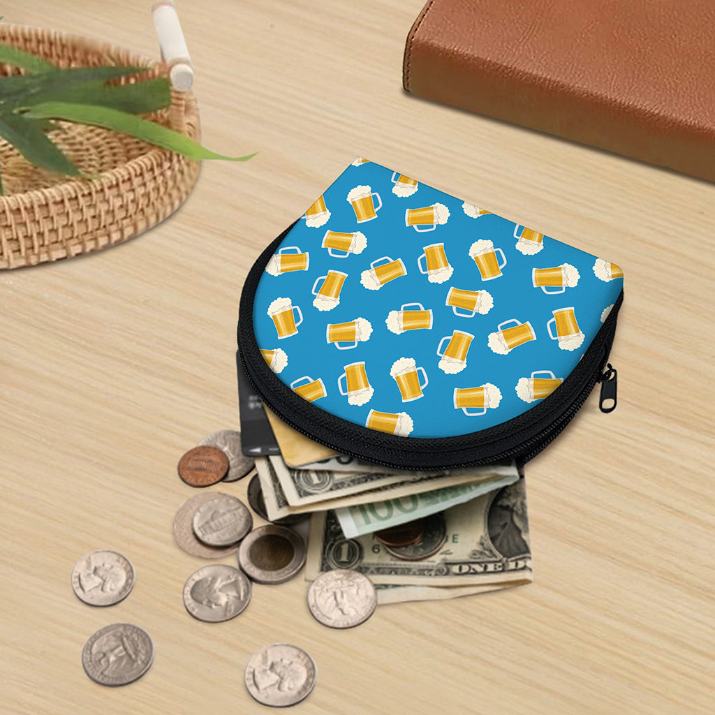Mug Of Beer Pattern Print Coin Purse