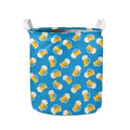 Mug Of Beer Pattern Print Collapsible Laundry Basket