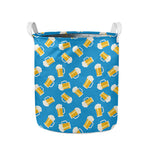 Mug Of Beer Pattern Print Collapsible Laundry Basket