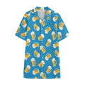 Mug Of Beer Pattern Print Cotton Hawaiian Shirt