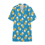 Mug Of Beer Pattern Print Cotton Hawaiian Shirt