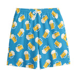 Mug Of Beer Pattern Print Cotton Shorts