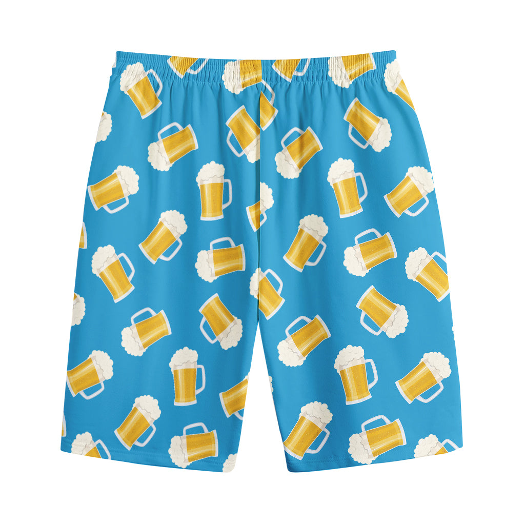Mug Of Beer Pattern Print Cotton Shorts