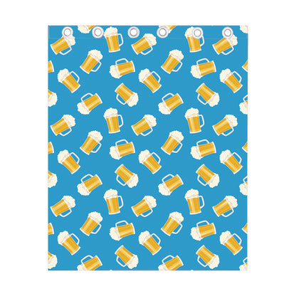 Mug Of Beer Pattern Print Curtain