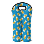 Mug Of Beer Pattern Print Double Neoprene Wine Tote