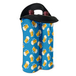 Mug Of Beer Pattern Print Double Neoprene Wine Tote