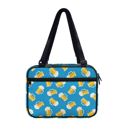 Mug Of Beer Pattern Print Double Strap Bible Bag