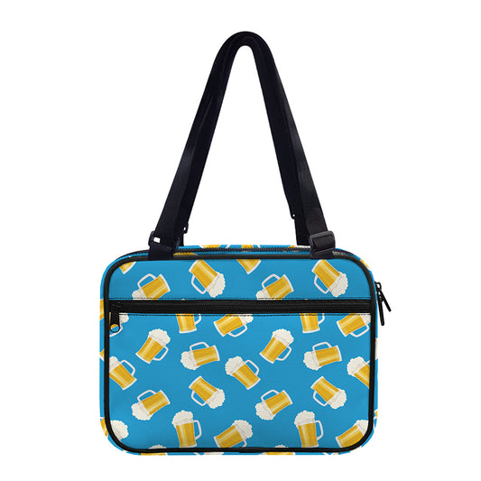 Mug Of Beer Pattern Print Double Strap Bible Bag
