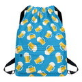 Mug Of Beer Pattern Print Drawstring Backpack