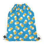 Mug Of Beer Pattern Print Drawstring Bag