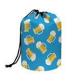 Mug Of Beer Pattern Print Drawstring Makeup Bag