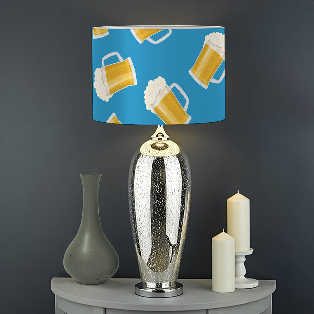 Mug Of Beer Pattern Print Drum Lamp Shade