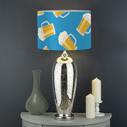 Mug Of Beer Pattern Print Drum Lamp Shade