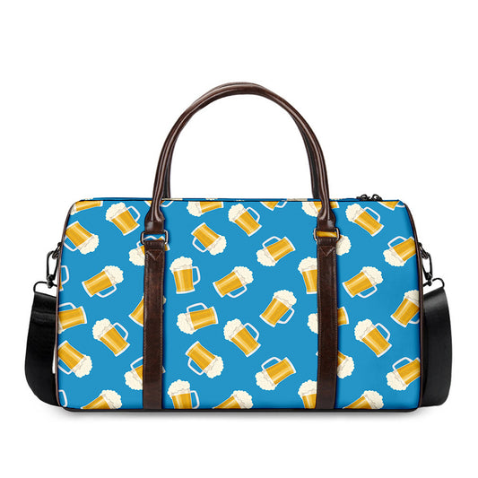 Mug Of Beer Pattern Print Duffle Bag