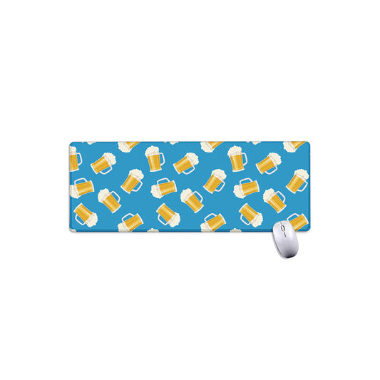 Mug Of Beer Pattern Print Extended Mouse Pad