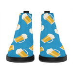 Mug Of Beer Pattern Print Flat Ankle Boots