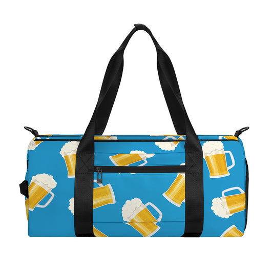 Mug Of Beer Pattern Print Gym Bag
