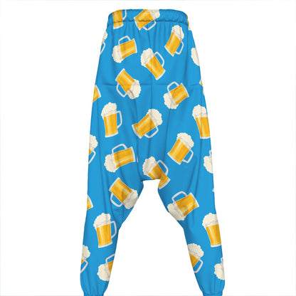Mug Of Beer Pattern Print Hammer Pants