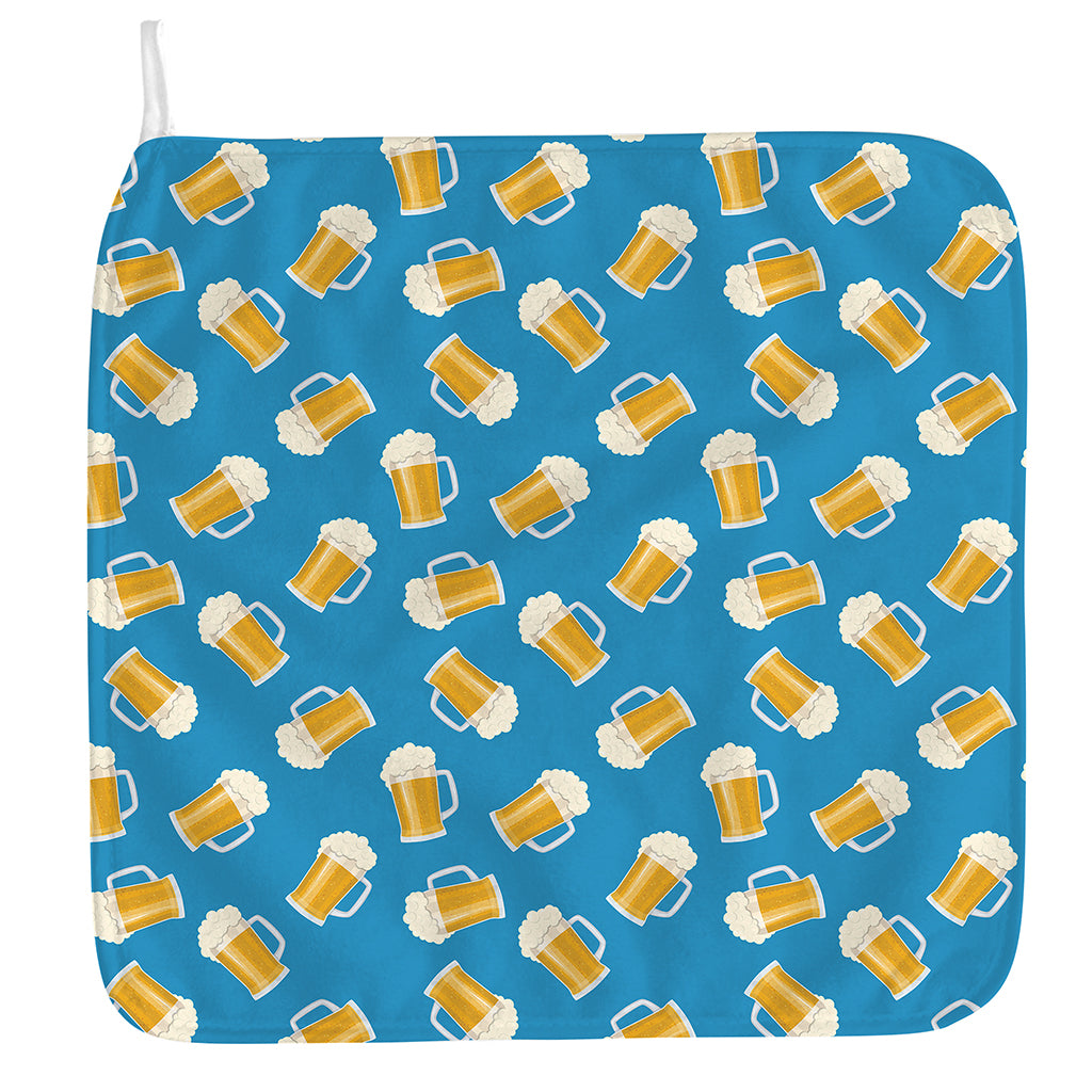 Mug Of Beer Pattern Print Hand Towel