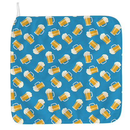 Mug Of Beer Pattern Print Hand Towel