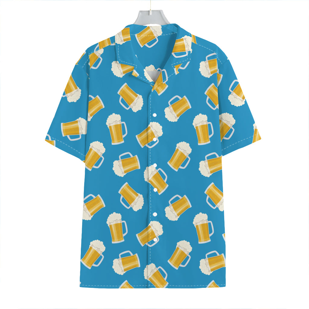 Mug Of Beer Pattern Print Hawaiian Shirt