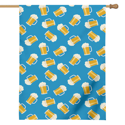 Mug Of Beer Pattern Print House Flag