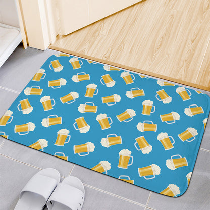 Mug Of Beer Pattern Print Indoor Door Mat