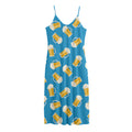 Mug Of Beer Pattern Print Jersey Midi Cami Dress