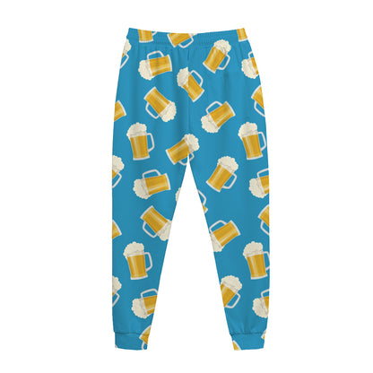 Mug Of Beer Pattern Print Jogger Pants