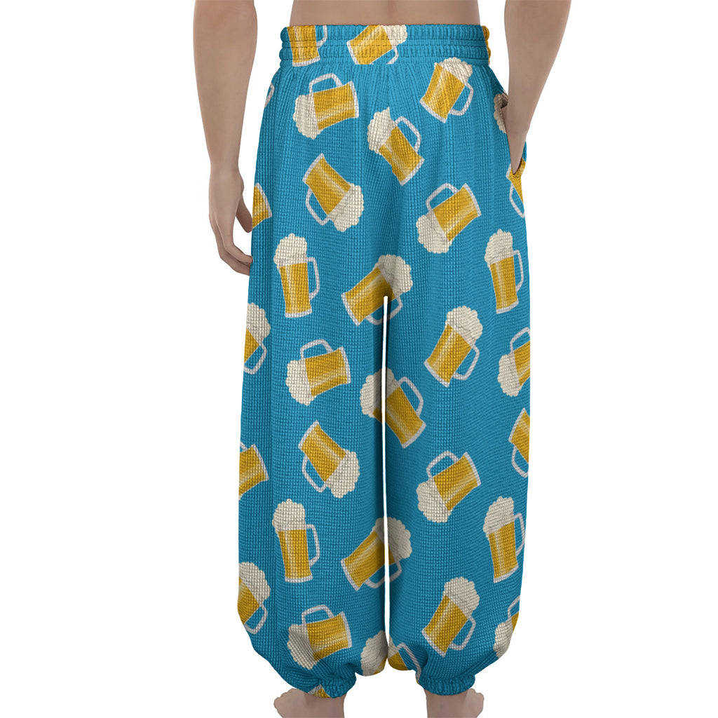 Mug Of Beer Pattern Print Lantern Pants