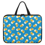 Mug Of Beer Pattern Print Laptop Sleeve With Handle