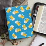 Mug Of Beer Pattern Print Leather Bible Cover