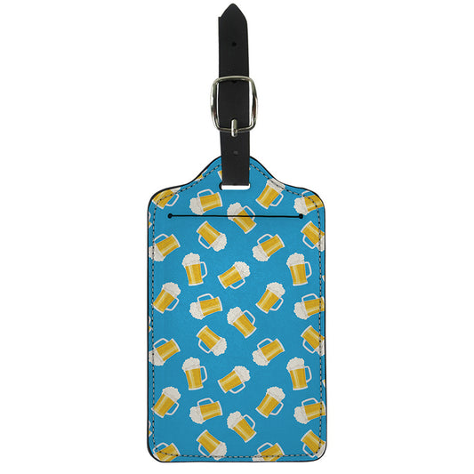 Mug Of Beer Pattern Print Luggage Tag