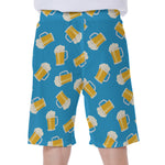 Mug Of Beer Pattern Print Men's Beach Shorts