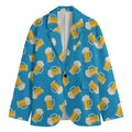 Mug Of Beer Pattern Print Men's Blazer