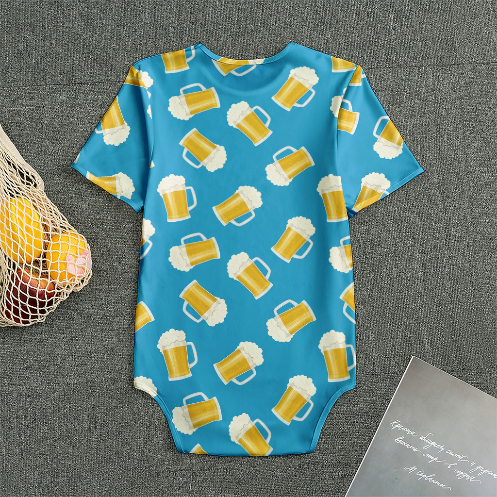 Mug Of Beer Pattern Print Men's Bodysuit