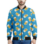 Mug Of Beer Pattern Print Men's Bomber Jacket