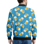 Mug Of Beer Pattern Print Men's Bomber Jacket