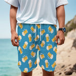 Mug Of Beer Pattern Print Men's Cargo Shorts