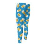 Mug Of Beer Pattern Print Men's Compression Pants