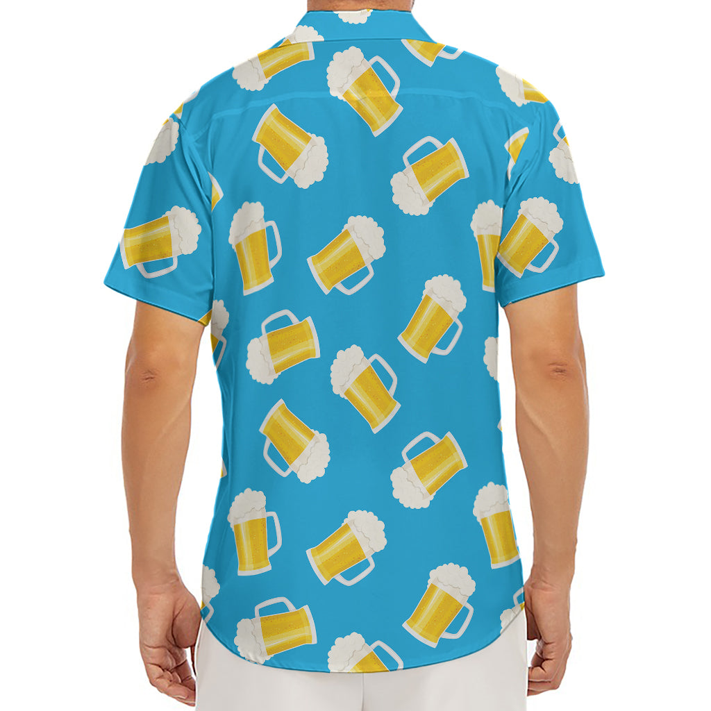 Mug Of Beer Pattern Print Men's Deep V-Neck Shirt