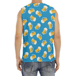Mug Of Beer Pattern Print Men's Fitness Tank Top