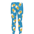Mug Of Beer Pattern Print Men's Leggings
