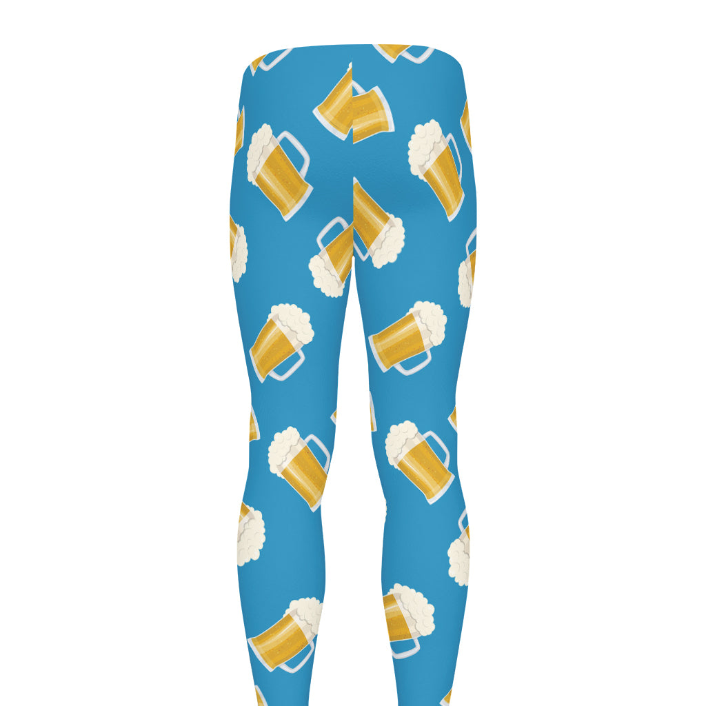 Mug Of Beer Pattern Print Men's leggings